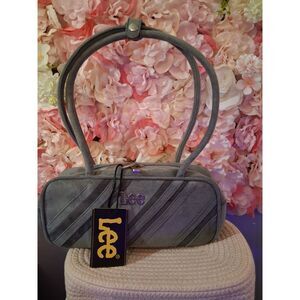 NWT Lee Grey Faux Suede Top-Handle Shoulder Bag
